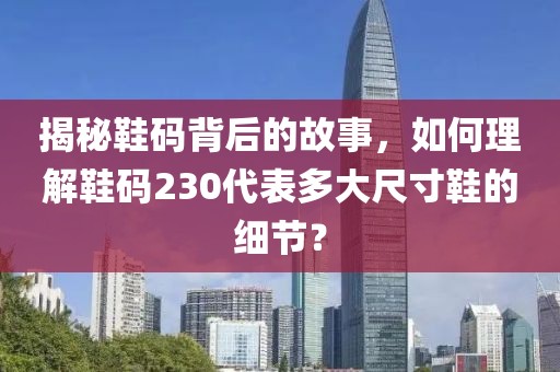 揭秘鞋码背后的故事，如何理解鞋码230代表多大尺寸鞋的细节？