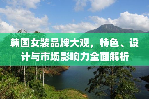 韩国女装品牌大观，特色、设计与市场影响力全面解析