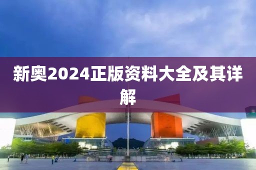 新奥2024正版资料大全及其详解