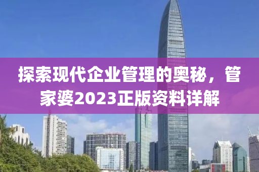 管家婆2023正版资料