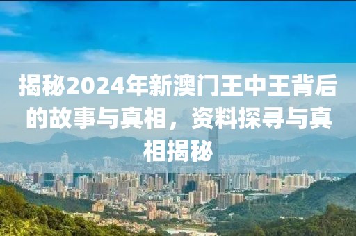 2024年新奥门王中王资料